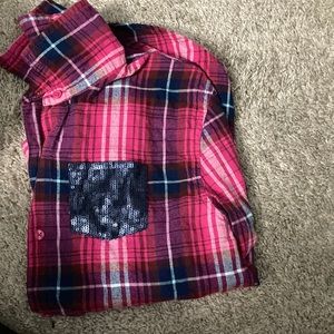 Womens purple flannel